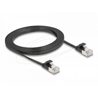   Delock RJ45 lapos patch kábelcsatlakozó a dugóhoz Cat.6A U/FTP 2 m fekete (81165)