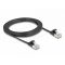 Delock RJ45 lapos patch kábelcsatlakozó a dugóhoz Cat.6A U/FTP 2 m fekete (81165)