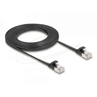   Delock RJ45 lapos patch kábelcsatlakozó a dugóhoz Cat.6A U/FTP 3 m fekete (81166)