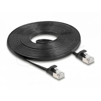   Delock RJ45 lapos patch kábelcsatlakozó a dugóhoz Cat.6A U/FTP 5 m fekete (81167)
