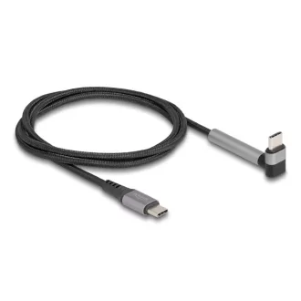   Delock USB 2.0 kábel USB Type-C  apa   apa eszközökhöz hajlított álló funkcióval PD 3.0 60 W 1,5 m (81172)