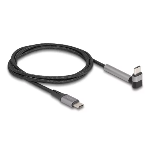 Delock USB 2.0 kábel USB Type-C  apa   apa eszközökhöz hajlított álló funkcióval PD 3.0 60 W 1,5 m (81172)