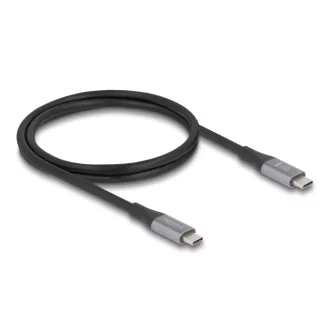  Delock USB 40 Gbps kábel USB Type-C  dugó - dugó PD 3.1 240 W E-Marker 1 m szürke fém (81191)