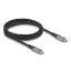 Delock USB 40 Gbps kábel USB Type-C  dugó - dugó PD 3.1 240 W E-Marker 2 m szürke fém (81192)