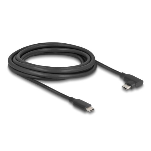 Delock Aktív USB 10 Gbps kábel USB Type-C  apa- balra / jobbra hajlított apa 3 m 8K PD 60 W E-Markerrel (81195)