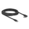 Delock Aktív USB 10 Gbps kábel USB Type-C  apa- balra / jobbra hajlított apa 3 m 8K PD 60 W E-Markerrel (81195)