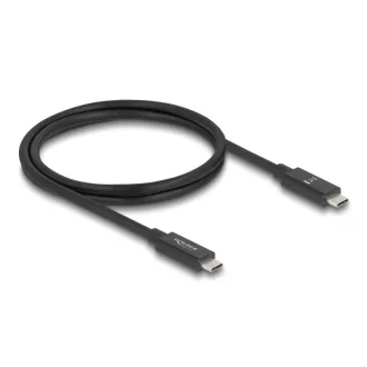   Delock USB 80 Gbps kábel USB Type-C  dugó - dugó 16K 60 Hz PD 3.1 240 W E-Marker koaxiális 1 m fekete (81211)