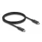 Delock USB 80 Gbps kábel USB Type-C  dugó - dugó 16K 60 Hz PD 3.1 240 W E-Marker koaxiális 1 m fekete (81211)