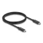 Delock USB 80 Gbps kábel USB Type-C  dugó - dugó 16K 60 Hz PD 3.1 240 W E-Marker koaxiális 1 m fekete (81211)