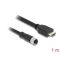 Delock M12 kábel A-kódú, 17 tűs anya- HDMI apa 1 m fekete (81217)