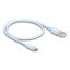 Delock USB 2.0 kábel USB A-típusú dugó - USB Type-C  dugó 0,5 m kék Szilikon (81221)