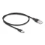 Delock USB 2.0 kábel USB A-típusú dugó - USB Type-C  dugó 0,5 m fekete Szilikon (81225)