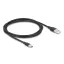 Delock USB 2.0 kábel USB A-típusú dugó - USB Type-C  dugó 2,5 m fekete Szilikon (81227)