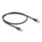 Delock USB 2.0 kábel USB Type-C  dugó - dugó PD 3.0 60 W 0,5 m fekete Szilikon (81237)
