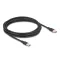Delock USB 2.0 kábel USB Type-C  dugó - dugó PD 3.0 60 W 4 m fekete Szilikon (81240)