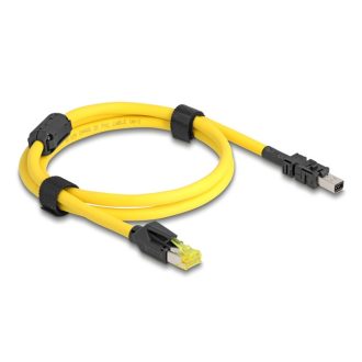   Delock kábel RJ45 dugó Cat.6-Mini I/O 8 tűs D-alakú 2-es típusú dugó 1 m sárga (81250)