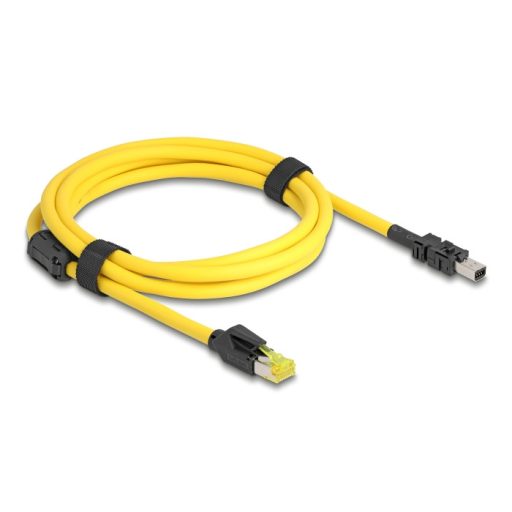 Delock kábel RJ45 dugó Cat.6-Mini I/O 8 tűs D-alakú 2-es típusú dugó 2 m sárga (81251)