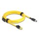 Delock kábel RJ45 dugó Cat.6-Mini I/O 8 tűs D-alakú 2-es típusú dugó 2 m sárga