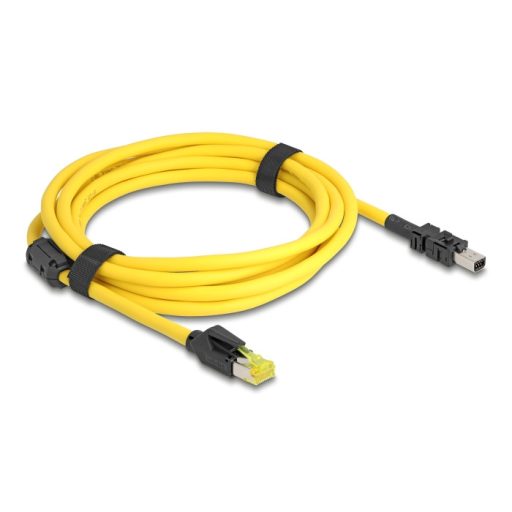 Delock kábel RJ45 dugó Cat.6-Mini I/O 8 tűs D-alakú 2-es típusú dugó 3 m sárga (81252)