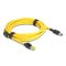 Delock kábel RJ45 dugó Cat.6-Mini I/O 8 tűs D-alakú 2-es típusú dugó 3 m sárga (81252)