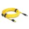 Delock kábel RJ45 dugó Cat.6-Mini I/O 8 tűs D-alakú 2-es típusú dugó 5 m sárga (81253)