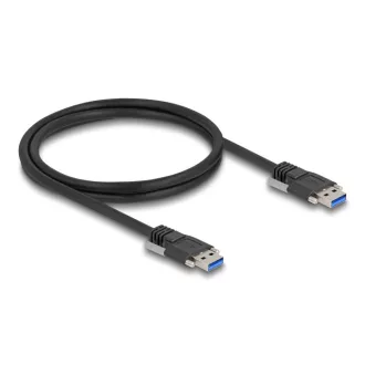   Delock USB 5 Gbps kábel A-típusú apa - A-típusú apa 19 mm-es csavar távolsággal / M3-as csavarok 1 m, fekete (81254)
