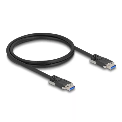 Delock USB 5 Gbps kábel A-típusú apa - A-típusú apa 19 mm-es csavar távolsággal / M3-as csavarok 1 m, fekete (81254)