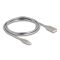 Delock USB 2.0 kábel fém köpennyel USB Type-A dugasz USB Type-C  dugóhoz PD 3.0 60 W 1 m ezüst (81258)