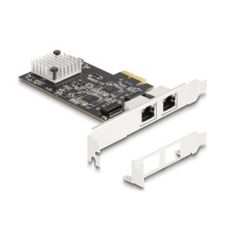   Delock PCI Express x2 kártya - 2 x RJ45 5 Gigabit LAN (81261)