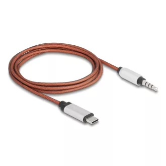   Delock AUX kábel USB Type-C  dugós sztereó csatlakozóval 3,5 mm 4 tűs 1,2 m (81288)