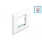 Delock Easy 45 modul tartó kerettel fehér, 80 x 80 mm méretű (81300)