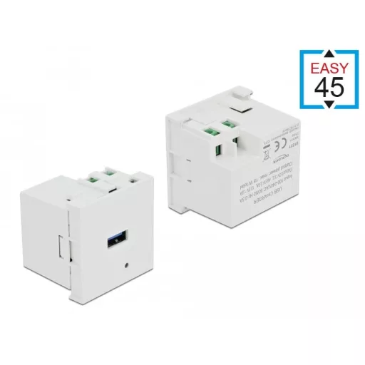 Delock Easy 45 USB töltőcsatlakozó modul 1 x USB type-A (81311)