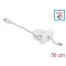 Delock Easy 45 modul USB 2.0 behúzhatós kábel A-típusú USB - USB Type-C  csatlakozókkal fehér (81318)