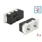 Delock 45 x 45 mm méretű, 2 modulos 45  elrendezésű Easy 45 földelt hálózati csatlakozóaljzat 5 dara (81322)