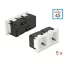 Delock 45 x 45 mm méretű, 2 modulos 45  elrendezésű Easy 45 földelt hálózati csatlakozóaljzat 5 dara (81322)