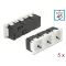 Delock 45 x 45 mm méretű, 3 modulos 45  elrendezésű Easy 45 földelt hálózati csatlakozóaljzat 5 dara (81323)