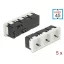 Delock 45 x 45 mm méretű, 3 modulos 45  elrendezésű Easy 45 földelt hálózati csatlakozóaljzat 5 dara (81323)
