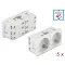 Delock 45 x 45 mm méretű, 2 modulos, bővíthető, 45  elrendezésű Easy 45 földelt hálózati csatlakozóa (81325)