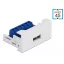Delock Easy 45 modulos USB 2.0 A-típusú anya csatlakozó   sorkapocs 22,5 x 45 mm-es (81343)