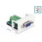 Delock Easy 45 modul VGA aljzat 16 tűs csatlakozóblokkba 22,5 x 45 mm-es (81346)
