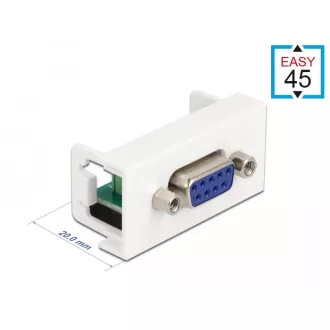   Delock Easy 45 Module D-Sub 9 tűs anya   6 tűs sorkapocs 22,5 x 45 mm (81348)