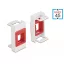 Delock Easy 45 Modul Keystone tartó 22,5 x 45 mm, fehér / piros (81355)