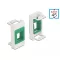 Delock Easy 45 Modul Keystone tartó 22,5 x 45 mm, fehér / zöld (81356)