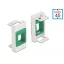 Delock Easy 45 Modul Keystone tartó 22,5 x 45 mm, fehér / zöld (81356)