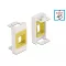 Delock Easy 45 Modul Keystone tartó 22,5 x 45 mm, fehér / sárga (81358)