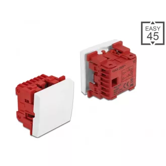   Delock Easy 45 egyes kapcsoló kétpóluső egyirányú 45 x 45 mm, fehér (81360)