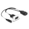 Delock Easy 45 HDMI 4K 60 Hz modul DC töltéssel 2,1 x 5,5 mm és rövid kábel, 22,5 x 45 mm (81384)