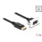 Delock Easy 45 DisplayPort 8K 30 Hz modul rövid kábellel, 22,5 x 45 mm (81387)