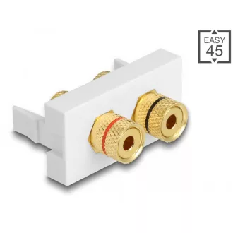   Delock Easy 45 modul 2 x kötési pozíció, piros / fekete gyűrű 22,5 x 45 mm (81397)