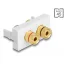 Delock Easy 45 modul 2 x kötési pozíció, piros / fekete gyűrű 22,5 x 45 mm (81397)